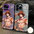 Luxury Plating Meatl Case For Redmi 9A 10 12 9T A1 13C 10A 10C 12C A2 9 9C NFC Note 13 11 12 9 11s 10 8 10s Pro Max Poco X6 M6 M3 C55 Mi 12 11 Lite Trend Anime Cool Luffy Ace Cover. 