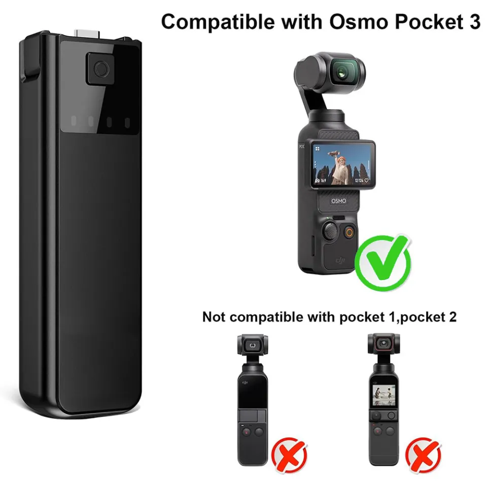 SKOWER DJI Osmo Pocket Battery Handheld Power Bank Hand Grip for