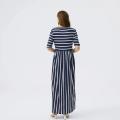 Pregnancy Clothes Spring and Summer New Fashion Maternity Wear Striped Round Neck Breast-feeding Dress Maternity Maxi Dress. 