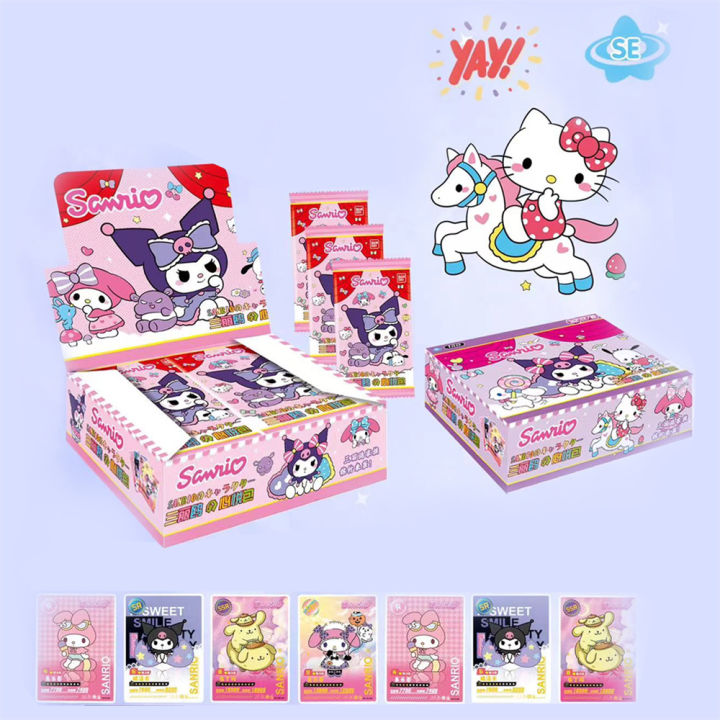 Cute%20Hello%20Kitty%20Sanrio%20Cards%20Kawaii%20Cinnamoroll%20Kuromi%20My%20Melody%20Cartoon%20Toys%20Trading%20Collectible%20Accessories%20Card%20Anime%20Gifts%20-%20Image%203