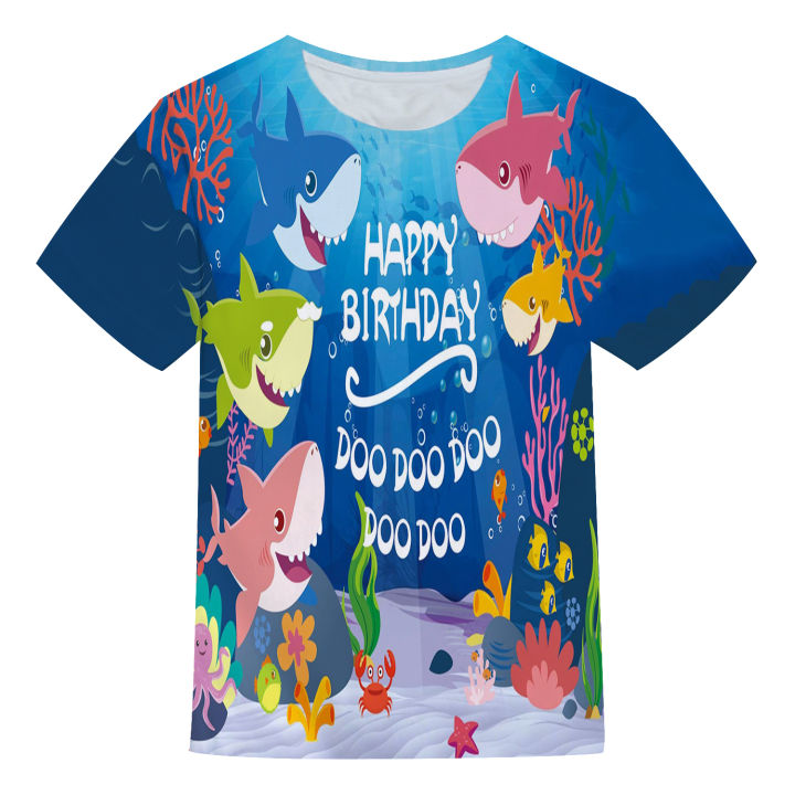 Baby%20shark%20summer%20short-sleeved%20clothing%20new%20children's%20clothing%203D%20T-shirt%20quick-drying%20polyester%20shirt%20boys%20and%20girls%20clothes%20-%20Image%206