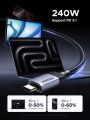 UGREEN L701 240W USB C Cable 10Gbps USB 3.1 4K 60Hz Video Output Fast Charging.