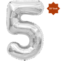 32” Inch Number Foil Balloon | Big Size Golden, Silver & Black Number Foil Balloon for Birthday, Anniversary & Party Decor- (Pack of 1 Pcs). 
