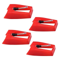 4 Pack Ruby Record Player Needle Turntable Stylus Parts Gramophone Vinyl Record Player Stylus. 