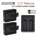 900mAh SJ4000 Bateria Battery + Charger For SJCAM SJ5000 WIFI SJ7000 SJ8000 SJ4000WIFI SJ6000 EKEN H9R M10 4K H3 H8 H9 PG900. 