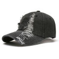 Cool Denim Baseball Cap Unisex Ripped Hole Snapback Adjustable Visor Sun Hat Outdoor Men Women Casual Hip Hop Hats Streetwear. 