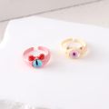 Punk Big Eyes Ring Cute Green Monster Ring For Women Fashion Sweet Colorful Cat Eyes Open Couple Ring Party Finger Accessories.