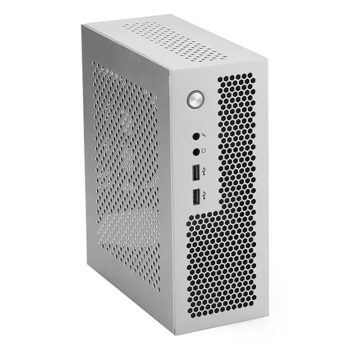 A09 HTPC Computer Case Mini ITX Gaming PC Chassis Desktop Chassis USB2.0 Computer Case Home Computer Case Black