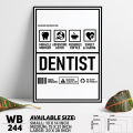 Lavish indulgent - Funny Dentist Parody Wall Decor Wall Canvas For Wall Decoration Wall Art - WB244 - Sticker Buster - Easy To maintain.
