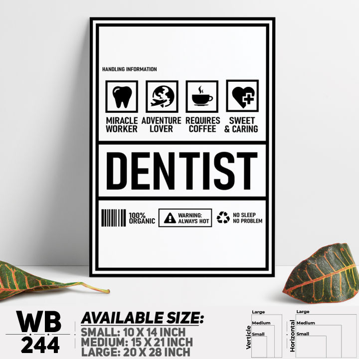 Lavish indulgent - Funny Dentist Parody Wall Decor Wall Canvas For Wall Decoration Wall Art - WB244 - Sticker Buster - Easy To maintain