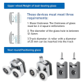 8Piece Curved Shower Door Rollers Replacement Shower Door Wheels for Curved Bathroom.
