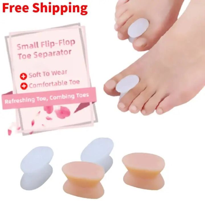 1Pair Silicone Gel Toe Straightener Separators Spacer Bunion Corrector Thumb Hallux Valgus Orthosis Pain Relief Foot Care