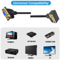 1.5m VGA Male To Female Display Cable Monitor Adapter Vertical Left Right Up Down Extension Converter Connector For PC Desktop Hudduo. 