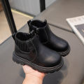 Autumn and winter new children's British style simple boots, boys, martin boots, girls' side zippers, fashion booties, and boots.