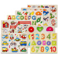 GC Baby Puzzle Educational Toys Wooden Animal Numbers Alphabets 3d Jigsaw Puzzle Toys For Children Gifts.