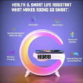 G63 Speaker Lamp - APP Control 3 in 1 Multi-Function Bluetooth Speaker With Wireless Charging, RGB Light and Alarm Clock - Charger G Lamp with Sunrise Alarm for Bedroom & Bedside table (G Speaker). 