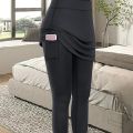 2-piece Workout Leggings Yoga Leggings Women Skirt Pants Workout Leggings Fashion Casual Running Fitness Pants Skirt. 