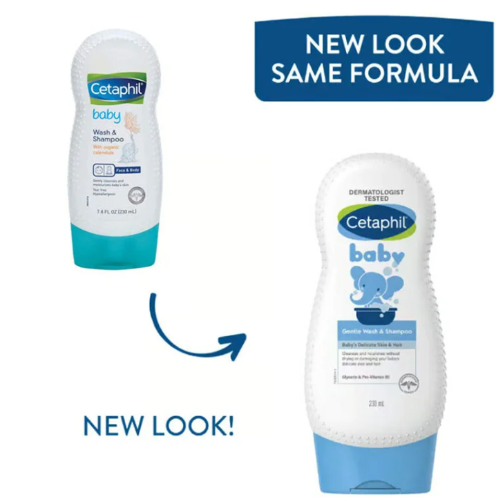Cetaphil Baby Wash And Shampoo 230ml A Gentle Formula For Sensitive Newborn Skin And Hair Daily Care