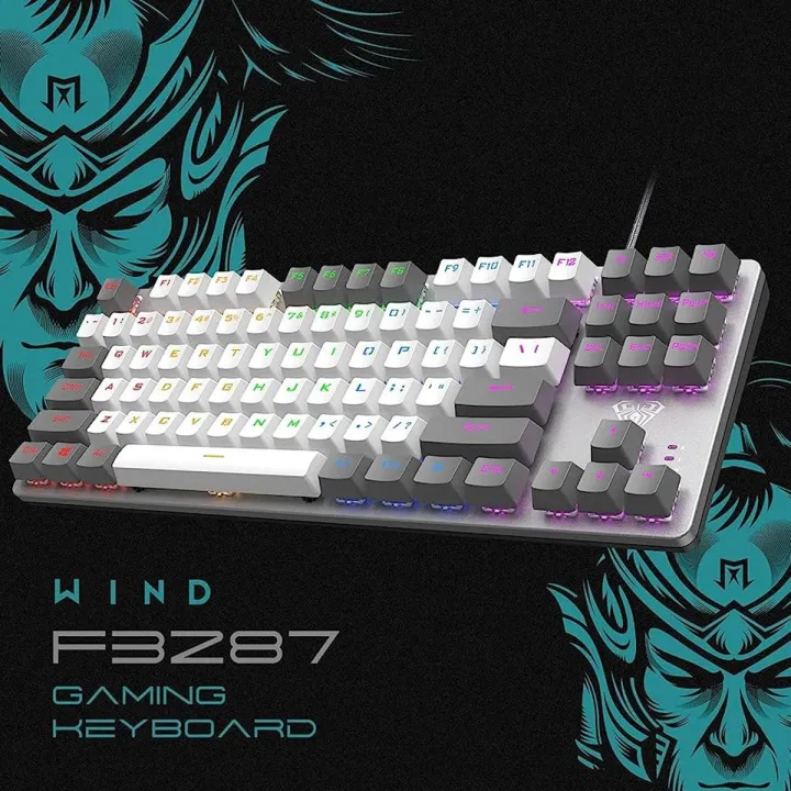 AULA%20F3287%20Wired%20TKL%20Rainbow%20Mechanical%20Gaming%20Keyboard,%2080%25%20Compact%20Tenkeyless%2087%20Keys%20Layout%20w/Tactile%20Blue%20Switches,%20White%20&%20Grey%20Mixed-Color%20Keycaps,%20Programmable%20Macro%20Keys%20-%20Image%202