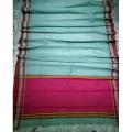 Eye Catching Design Rich Febris Multicolor Half Silk Nokshi Paar (হাফ সিল্ক নকশি পাড়) Saree With Running Blouse Piece For Women. 