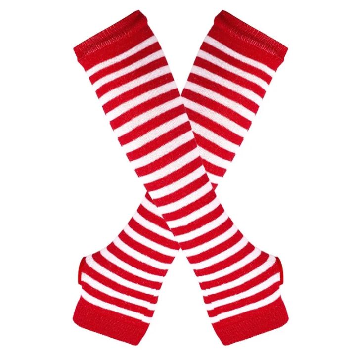 Women's%20Elbow%20Gloves%20Christmas%20Long%20Knitted%20Arm%20Cover%20Autumn%20Winter%20Fashion%20Striped%20Cotton%20Elbow%20Mittens%20Long%20Fingerless%20Gloves%20-%20Image%205