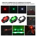 LED Anti-collision Warning Light USB Bicycle Tail Light 3 Colors Signal Light. 