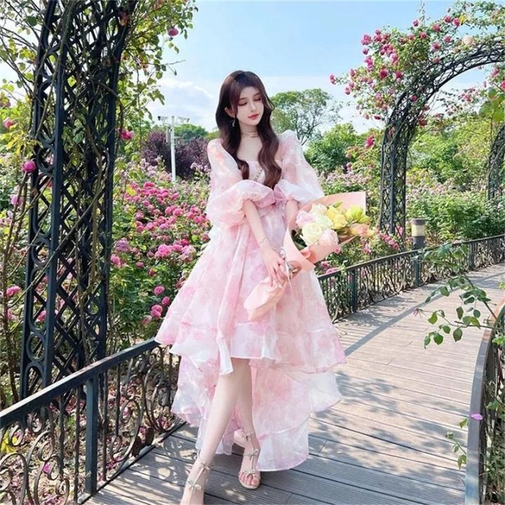 strapless open back dress Pink Bubble Dress Mini main image 0