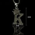 Fashion Luxury Charm Alloy Zircon A-Z Crown Alphabet Pendant Chain Necklace Punk HipHop Woman Man Initial Name Jewelry Gifts Hot.