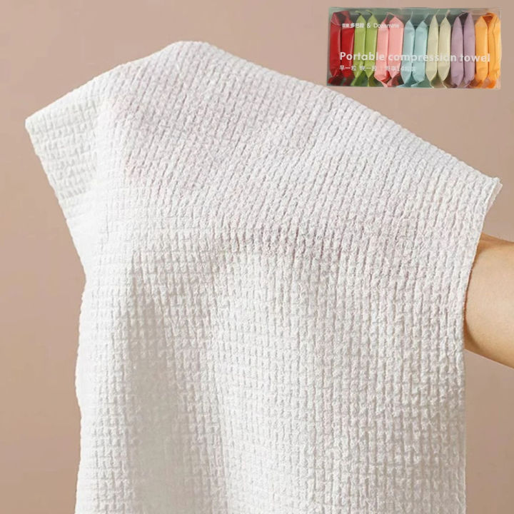 4Pcs Disposable Compressed Towels Thicker Travel Wash Cloth Face Towel for Travel Camping Hiking_Alpha Bridge