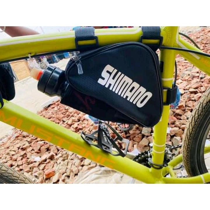 Bicycle triangle fram bag with bottle cage holder system bag For Shimano Band
