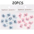 10/20/30Pcs Pink Ribbon Resin Bow Nail Charms Mixed Style bow Rhinestone Jewelry Parts 8-12mm Manicure Decor DIY Accessory-Y2K.