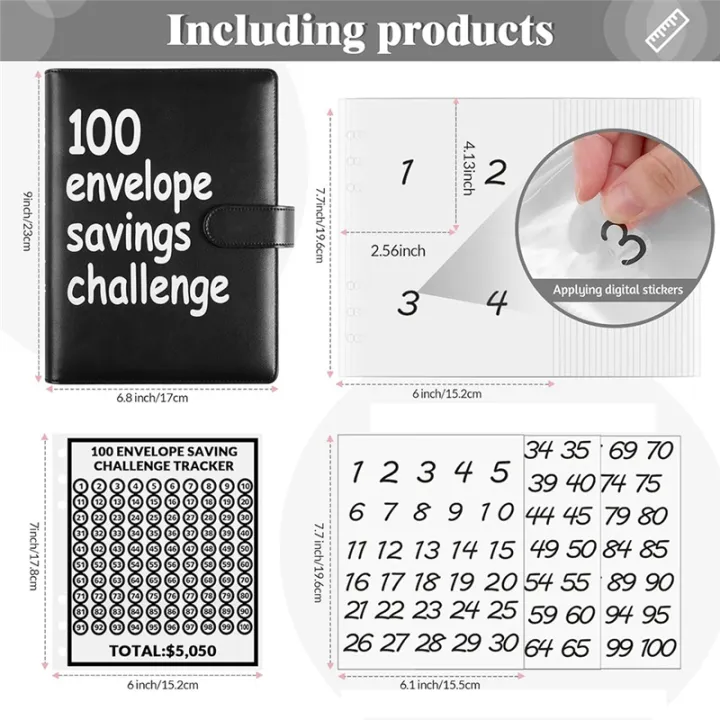 100%20Envelope%20Challenge%20Binder,%20A5%20Binder,Budget%20Book%20with%20Cash%20Envelopes,100%20Envelopes%20Saving%20Challenge%20to%20Save%205,050%20Durable%20Easy%20Install%20Easy%20to%20Use%20-%20Image%205