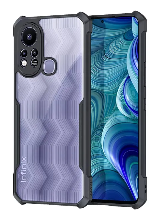 Back%20Case%20Cover%20for%20Infinix%20Hot%2011s%20(Shockproof%20with%20Polycarbonate%20Clear%20Panel%20%7C%20Professional%20Black)%20Wirless%20Case%20-%20Image%205