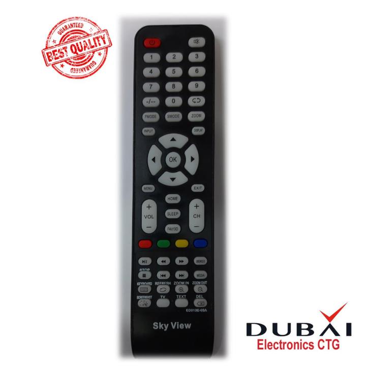 Skyview (ED 013E-05A) Led. স্কাইভিউ সব মডেলের এই রিমোট দিয়ে চলবে Compatible Remote Control . Android Smart TV Remote