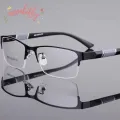 Reading Glasses Half Metal Frame Nearsighted Glasses Unisex Prescription Myopia 0 -0.5 -1 -1.5 -2 -2.5 -3 -4 -5 -6. 
