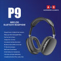 P9 Wireless Bluetooth Headphone – Deep Bass Stereo Sound | Foldable | Rechargeable | Built-in Mic. 