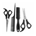 4pcs Set Household Hairdressing Scissors Thinning Shears Hair Cutting Barber Scissors Flat Tooth Scissor Comb Hair Styling Tools.