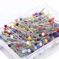 250 Pieces Sewing Pins Ball Gl Head Pins Straight Quilting Pins For Dressmaker Jewelry Decoration(null).. 