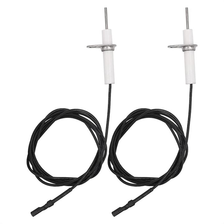 2Pcs Ignitor Wire & Ceramic Electrode Assembly 38Inch Ignition Electrode Can DIY Bending for Gas Ceramic Plug Ignition
