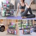 Home Gym Equipment Storage Rack Storage Rack for Yoga Mats Basketball Balls. 