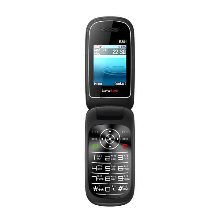 bytwo b301 folding feature phone with 30 days replacement guarantee 1 years warranty
