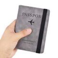 Elastic Band Leather Passport Cover Blocking For Cards Travel Passport Holder Wallet.. 
