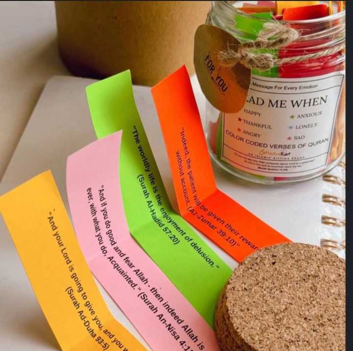 Best gift | islamic jar | Halal jar of emotions 100 Quotes