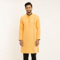 Masculine Light Orange Casual Slim Fit Panjabi For Men. 