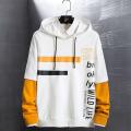 White & orange Cotton Full Sleeve Hoodie For Men - Hoodie - Hoodie For Men.