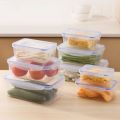 Easy Use With Lid Transparent Sealed Box Microwave-heated Stackable Refrigerator Storage Box Odorless Square Shape Food Freezer Box Home Decor.