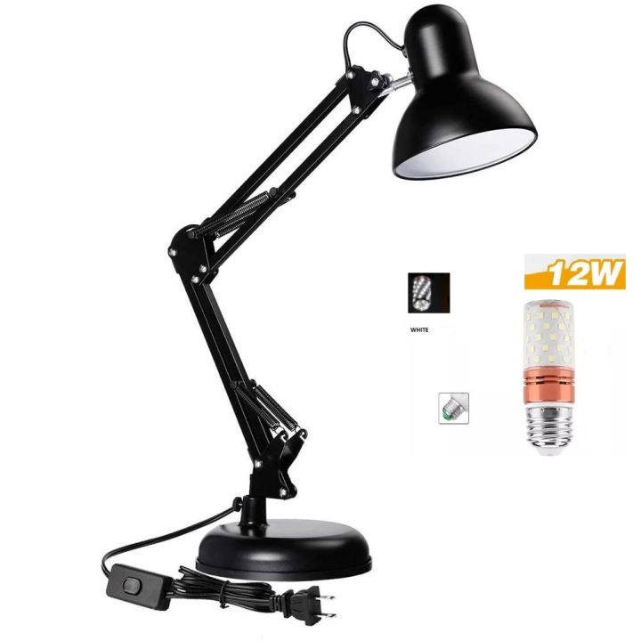 Classic%20Metal%20Swing%20Arm%20Desk%20Lamp%20With%2012W%20Energy%20Saving%20Corn%20Light%20-%20Image%205