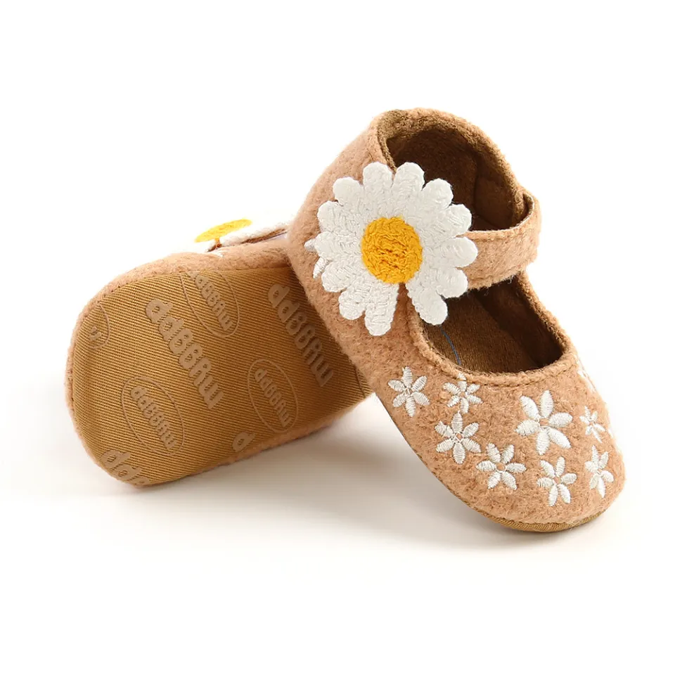Baby Girls SunFlower Sneaker Shoes Baby Girl Pu Cotton Fabric