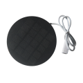 Mini Round Solar Panel 1.2W 5V 110mm with USB Port for Outdoor Mobile Phone Power Charger.