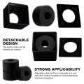 NCANRUI 10Pcs Microphone MarkFlag Mic Station-Cube Square Interview Box Stand Flags Shaped Holder Reporter Injection,Black.